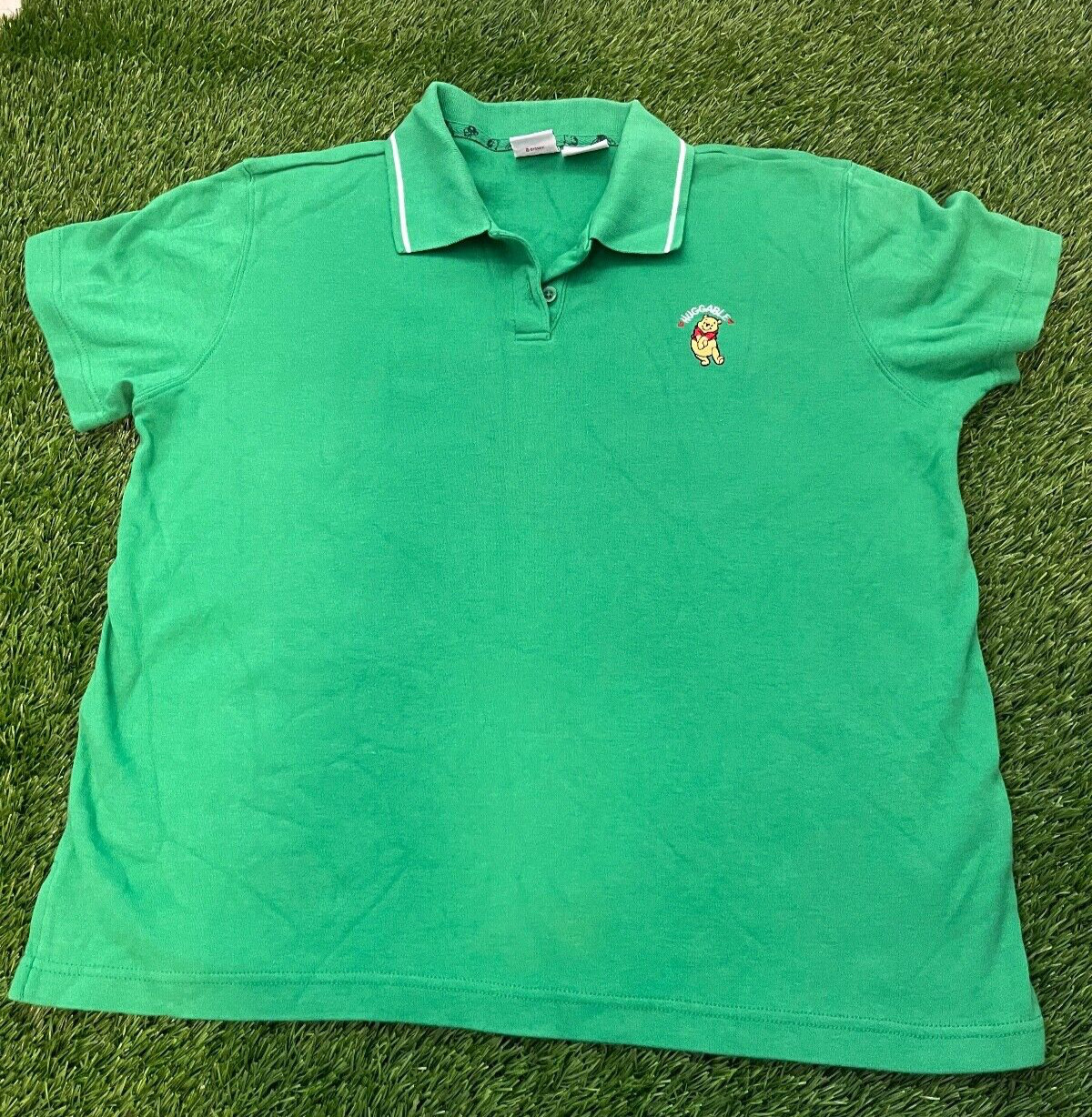 Women\'s Green Walt Disney Winnie the Pooh Golf Polo Shirt - Size Medium