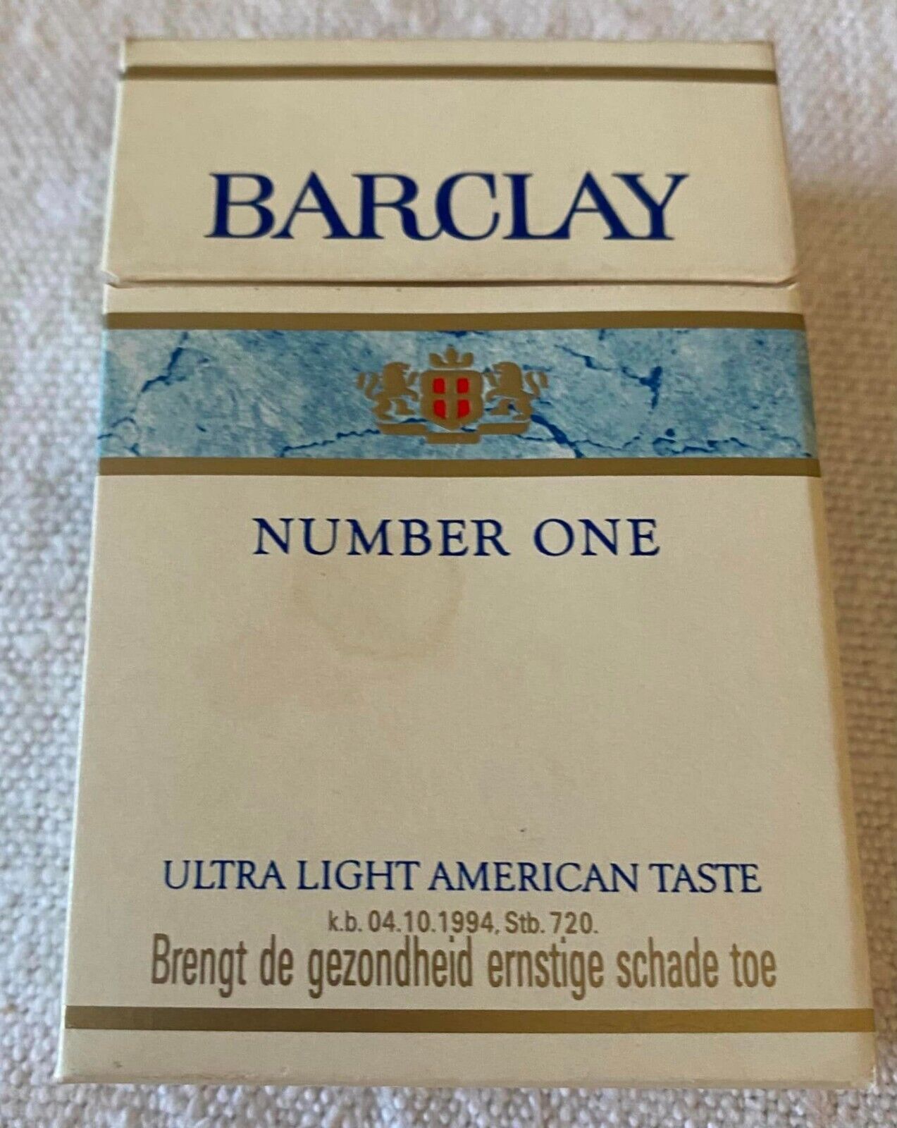 Vintage Barclay Ultra Lights Filters Cigarette Cigarettes Cigarette Paper Box Em