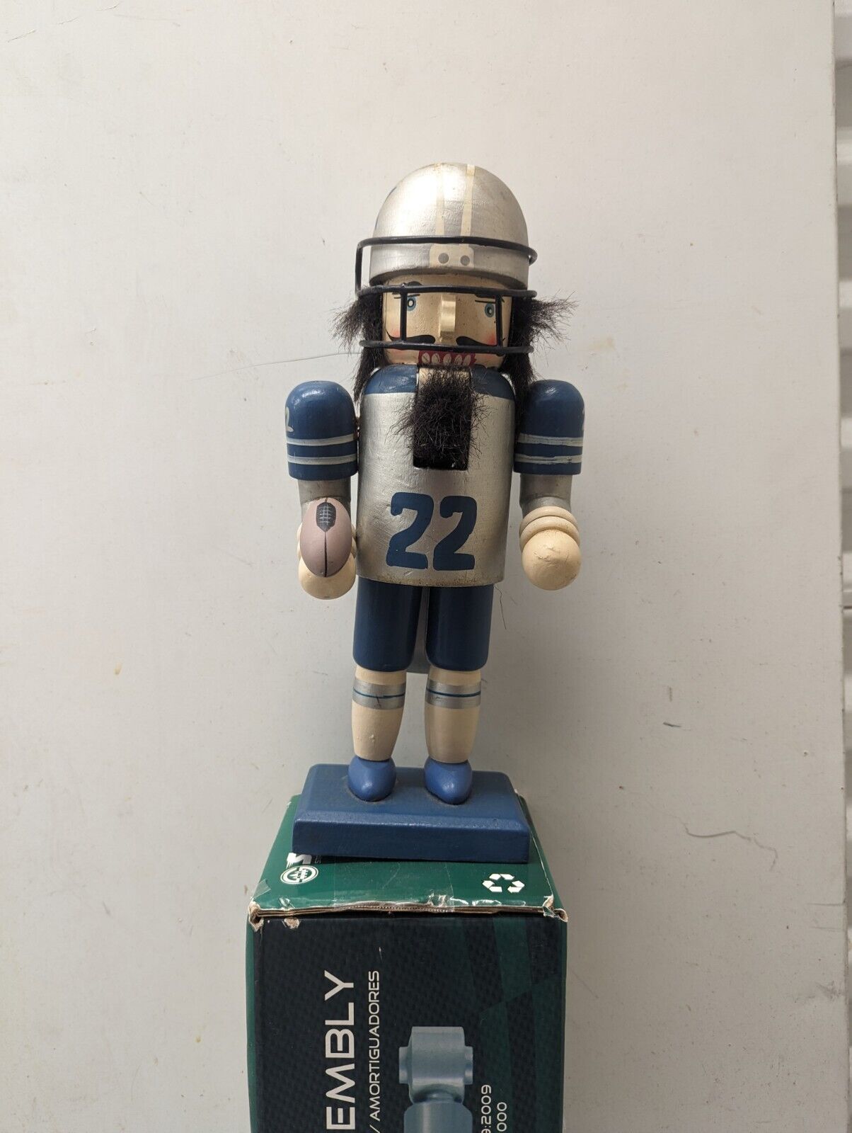 Vintage 1990\'s #22 Emmitt Smith Dallas Cowboys 12” Holiday Nutcracker NFL