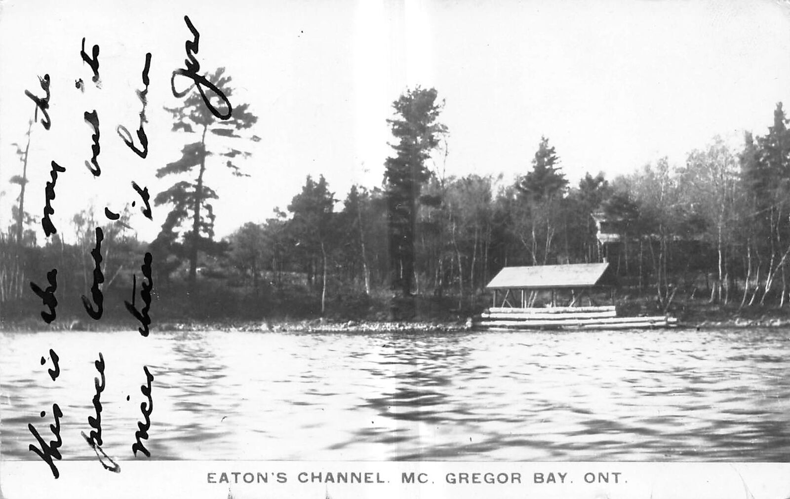 McGREGOR BAY Ontario Canada postcard RPPC Manitoulin District Eaton\'s Channel
