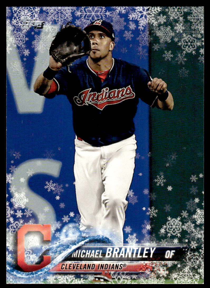 2018 Topps Holiday #HMW114 Michael Brantley Metallic   Cleveland Indians