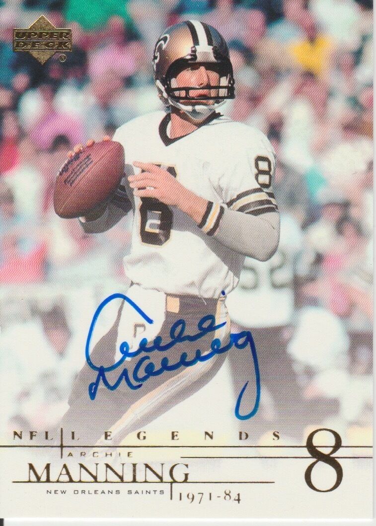 Archie Manning 2001 UD NFL Legends auto autograph card AM