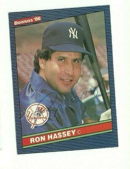 Ron Hassey 1986 Donruss signed auto autographed card Yankees
