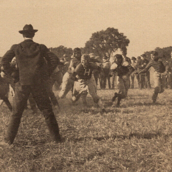Antique 1900s Early Football Game Amateur Photo Photograph #2