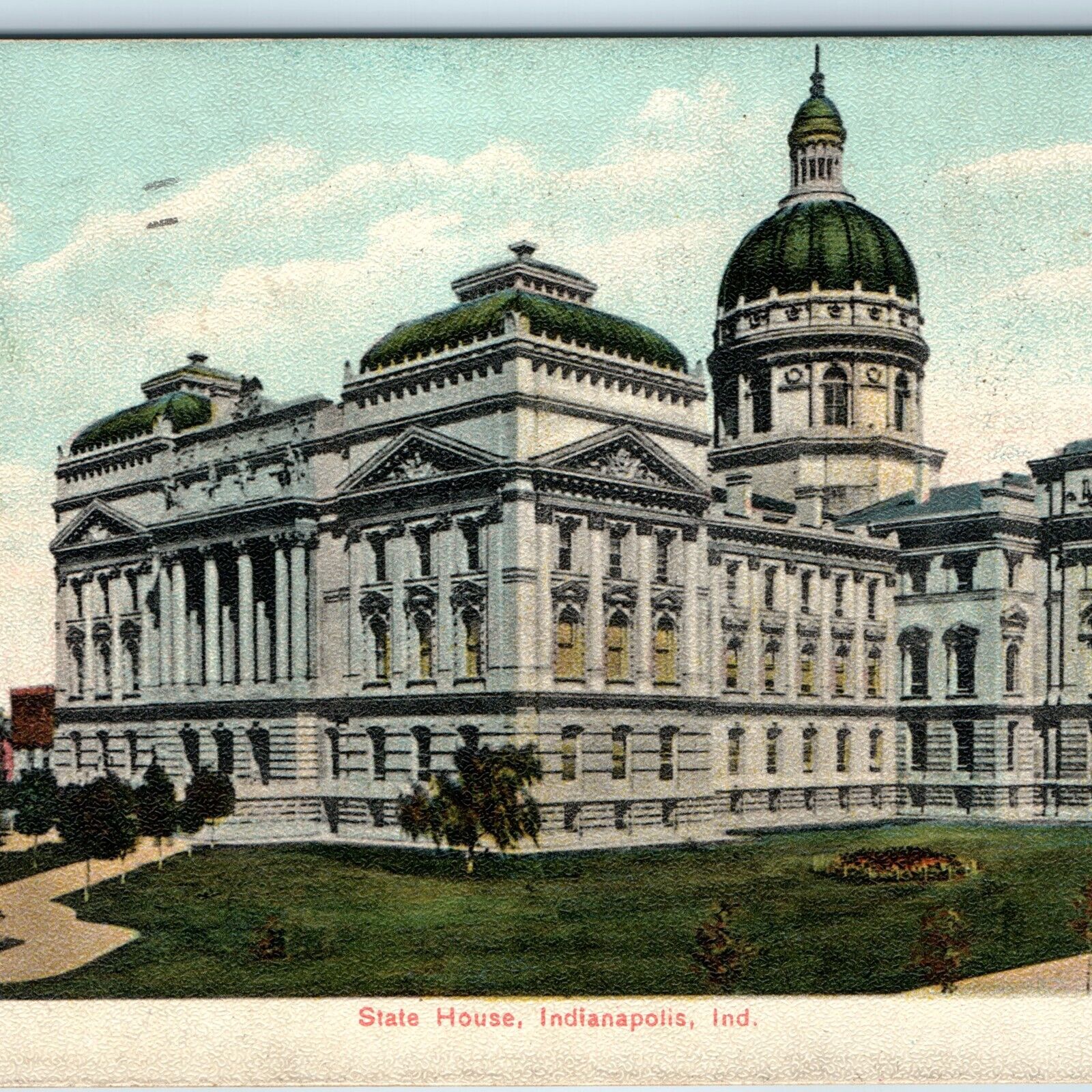c1910s Indianapolis, IN State House Capitol City Hall Old World Tartaria PC A206