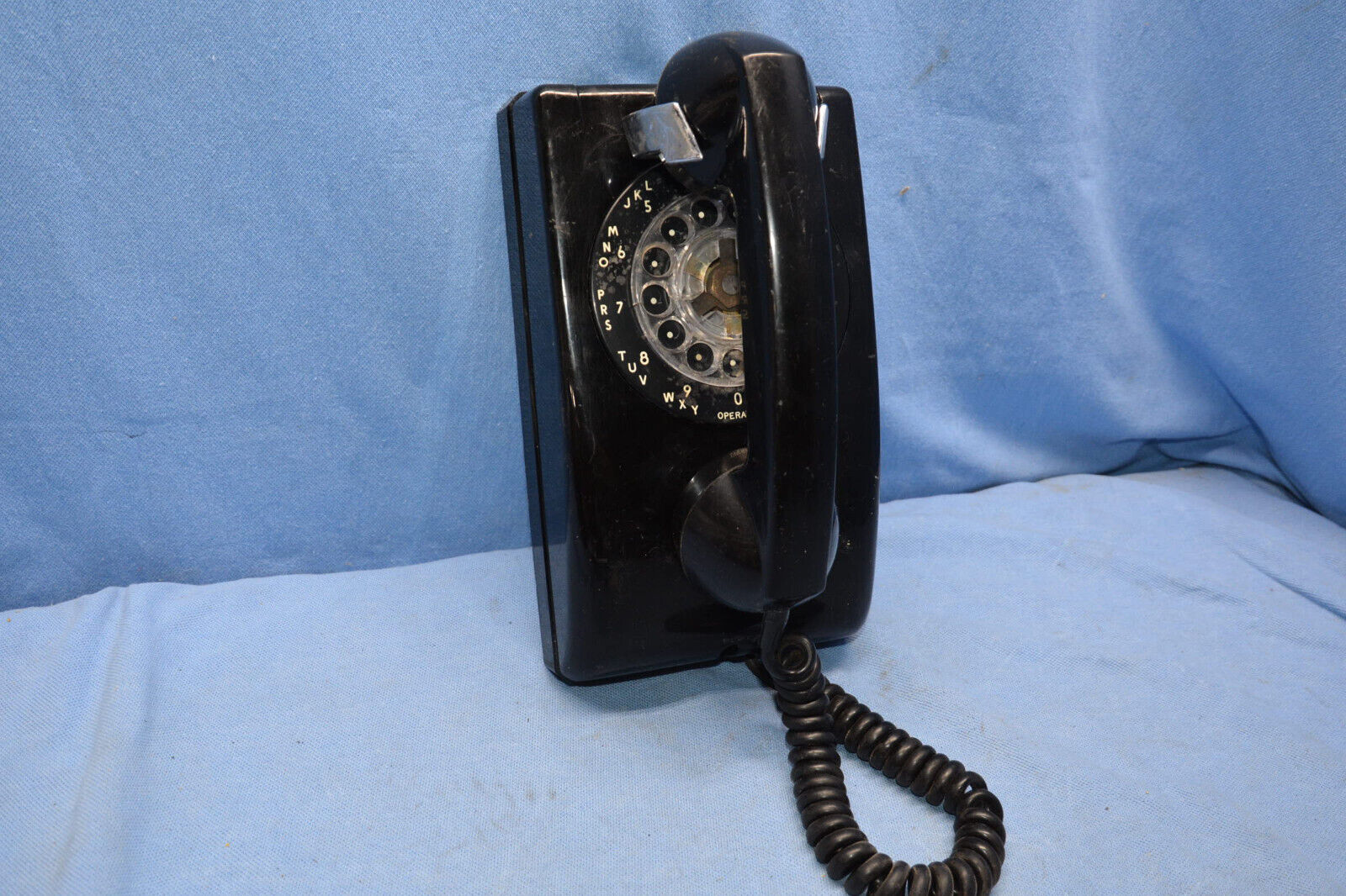 Vintage Stromberg Carlson Black 1553 1553-WI Wall Phone Rotary Untested (A0909)