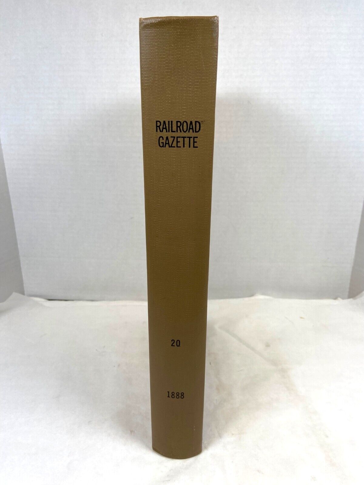 Rare 1888 Volume 20 RAILROAD GAZETTE - Jan 1, 1888 to Dec 31, 1888 - OP HB RB