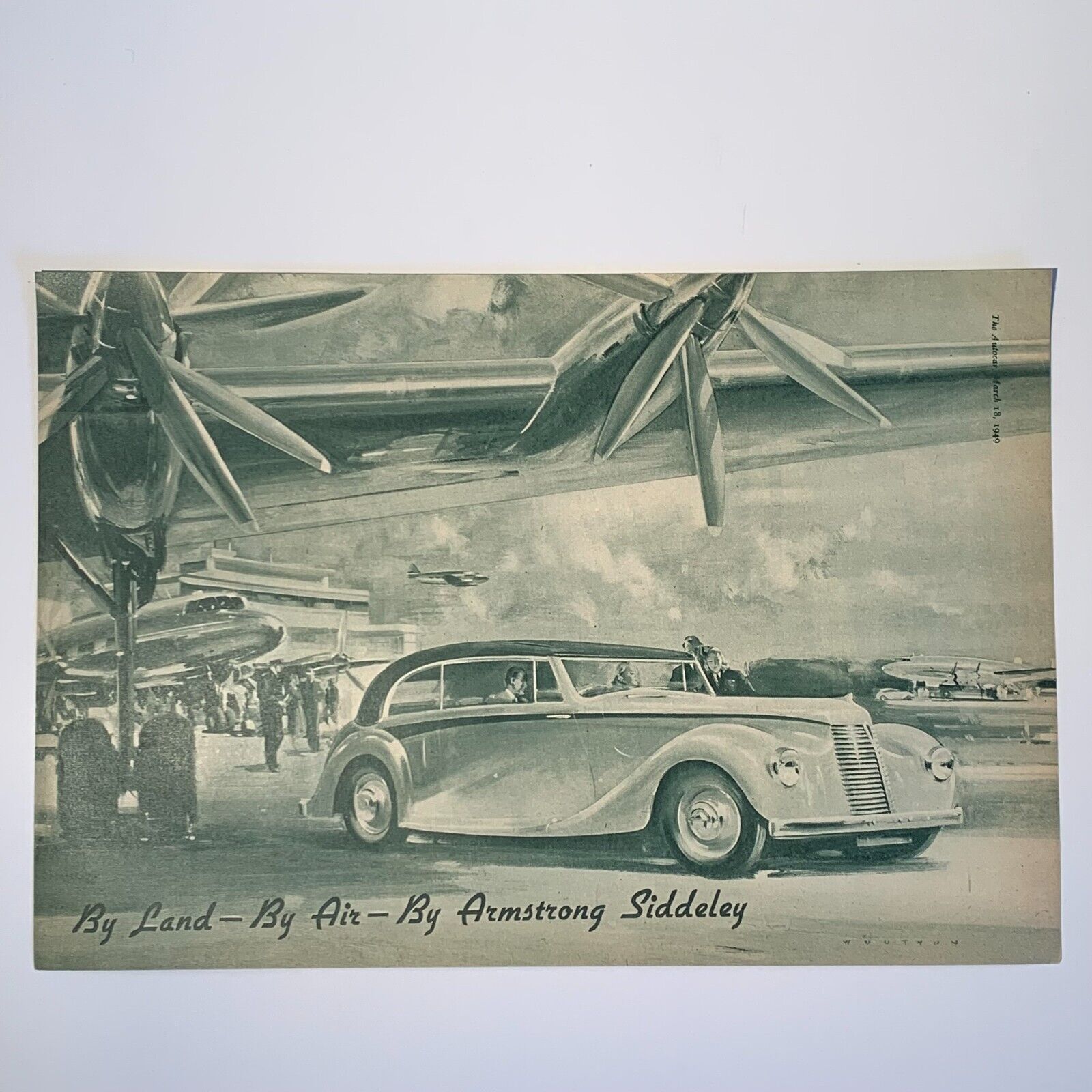 Vintage Print Advertisement 1940s AutoCar Magazine Auto/Aero Theme
