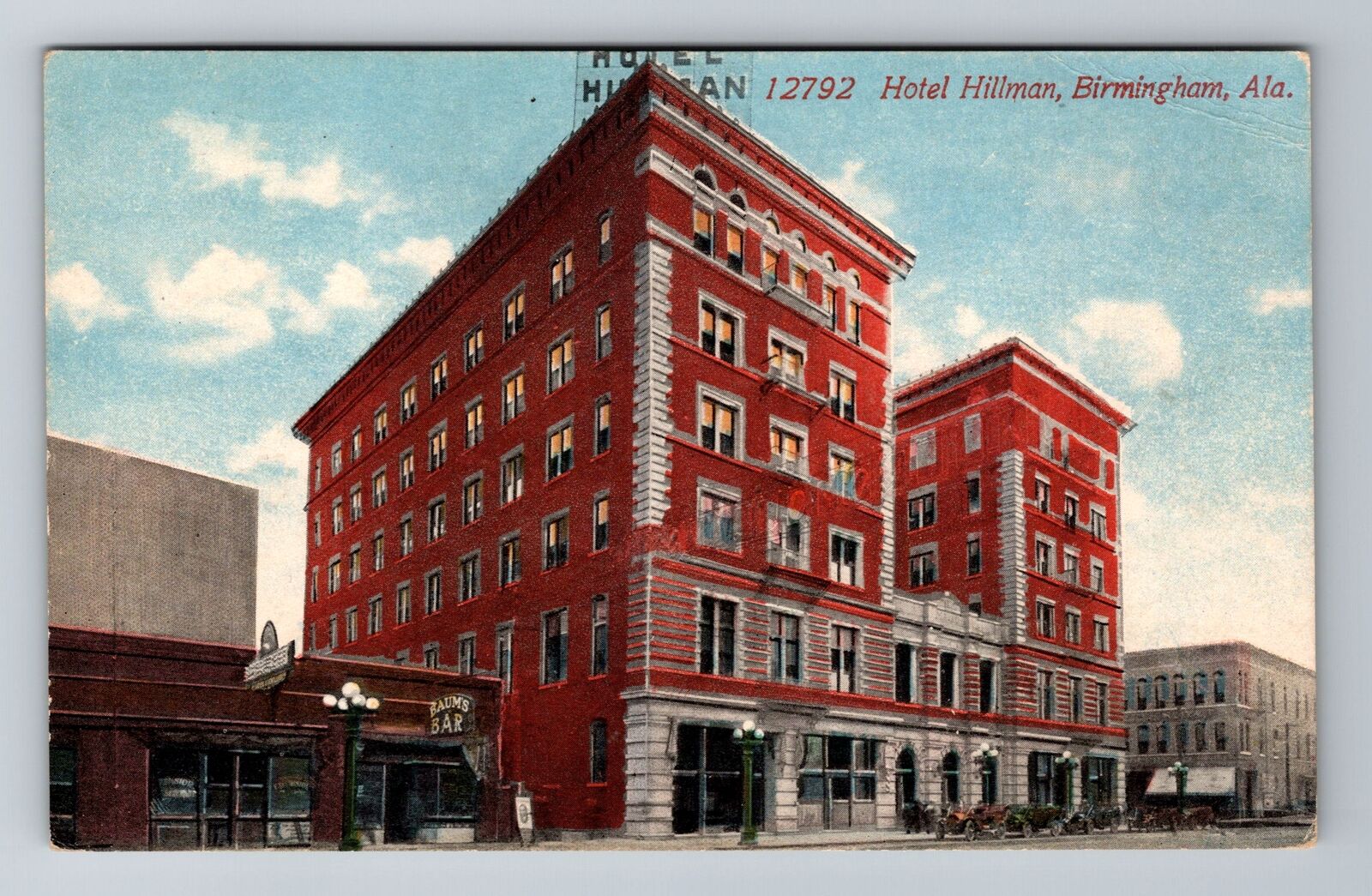 Birmingham, AL-Alabama, Hotel Hillman & Baum\'s Bar, c1910, Vintage Postcard