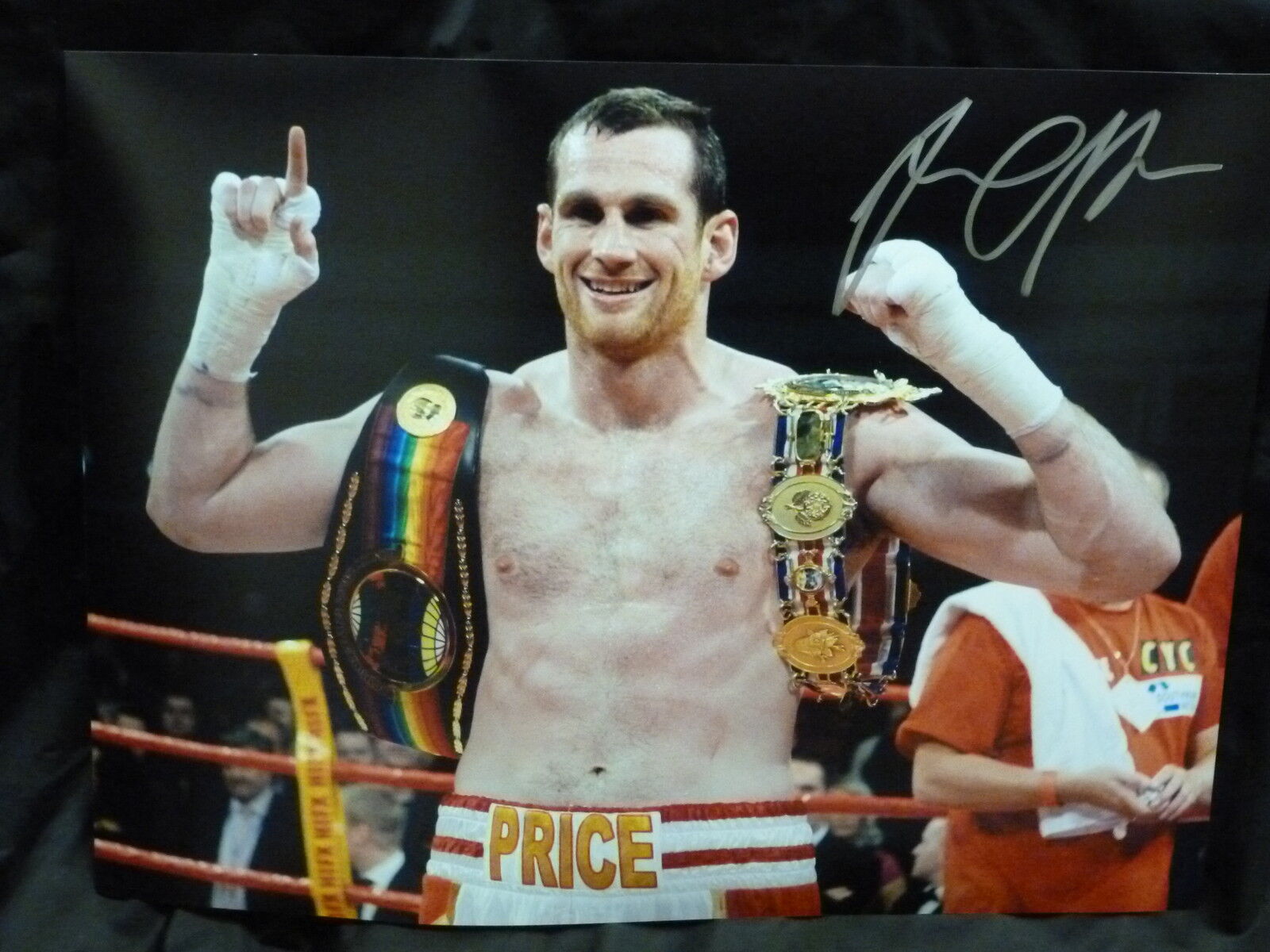 David Price Signed 12x16  Boxing Photograph: B