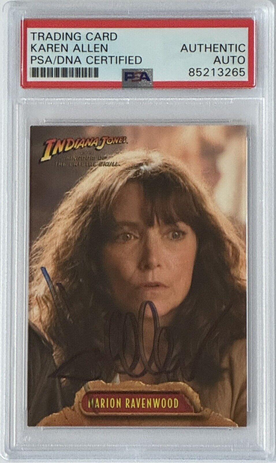 2008 Topps Indiana Jones Card Karen Allen SIGNED Marion PSA DNA Autograph