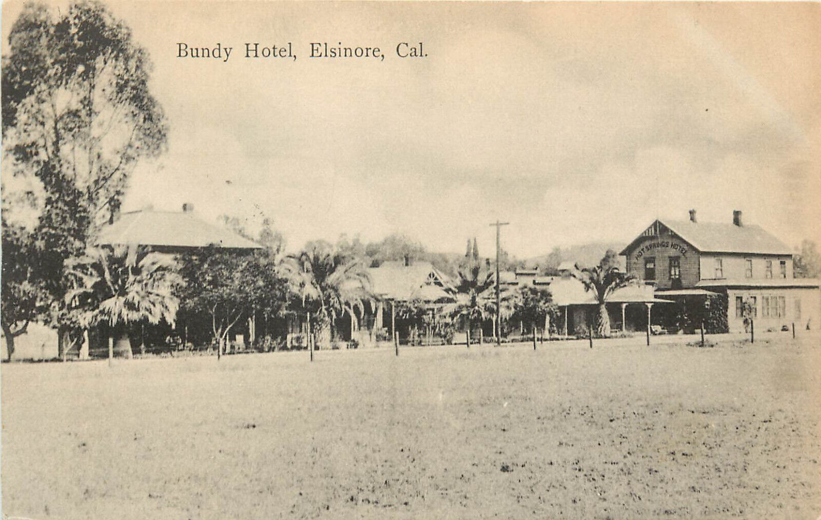 Vintage Postcard Bundy Hotel Elsinore Ca Posted Alberhill DPO 1 Riverside County