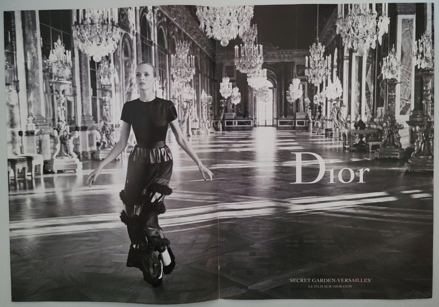 Dior Fashion Clothing Women Two 2-Sided Color Spreads Vogue France 2012 17x10.5\