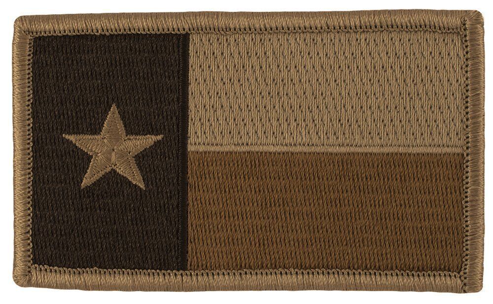 Tactical Patch (J18) Subdued Desert Texas State Flag (Hook Fastener) 17395