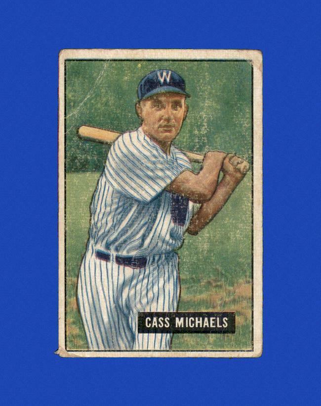 1951 Bowman Set Break #132 Cass Michaels LOW GRADE (crease) *GMCARDS*