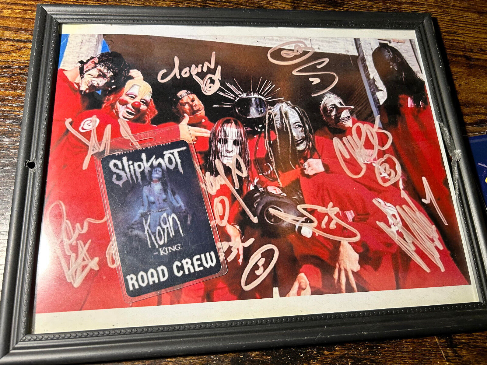 Slipknot band signed  Framed photo reprint with Laminate Pass