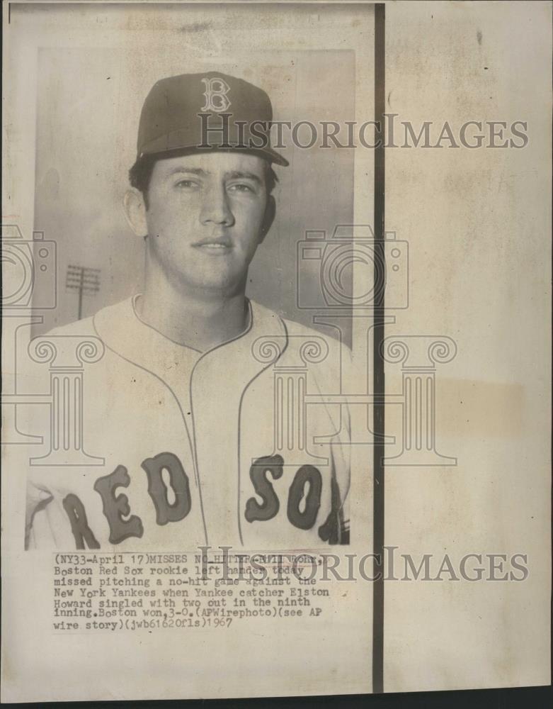 1967 Press Photo Billy Rohr Boston Red Sox Pitcher
