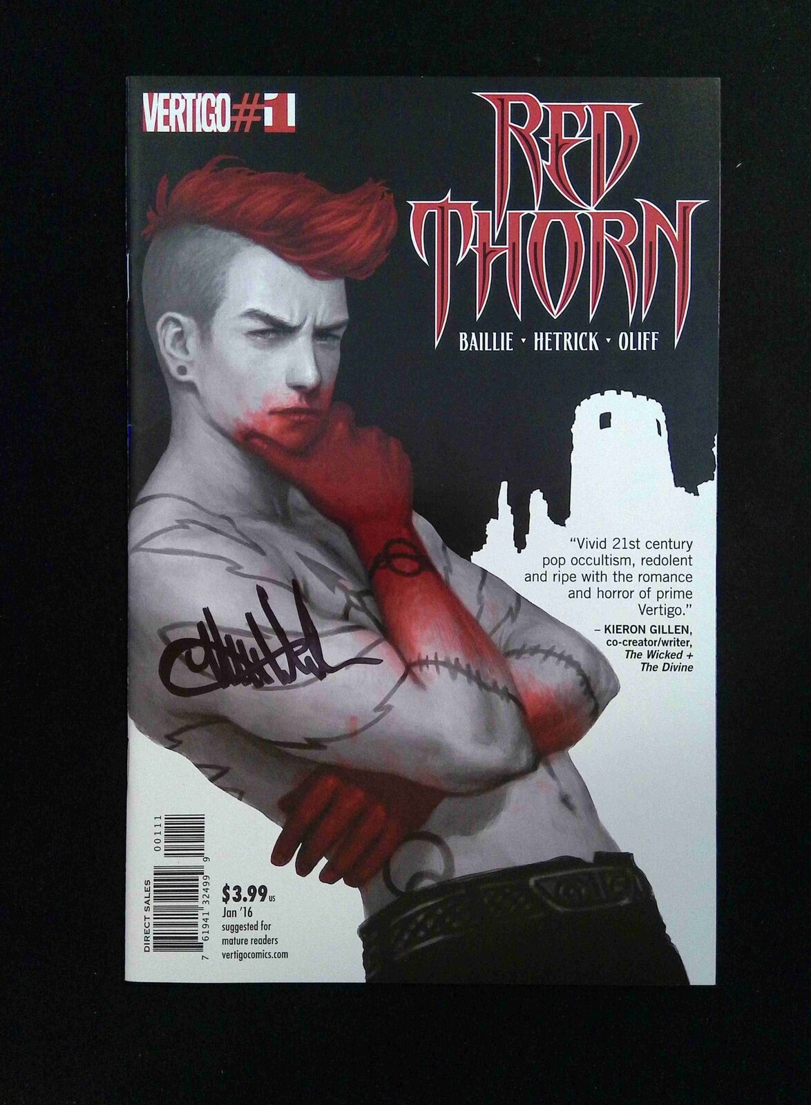 Red Thorn #1  DC-VERTIGO Comics 2016 VF+  Signed By MEGHAN HETRICK