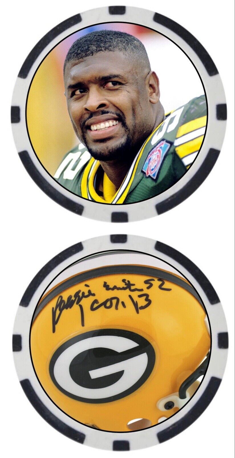 REGGIE WHITE- GREEN BAY PACKERS  - POKER CHIP -  ****SIGNED/AUTO***