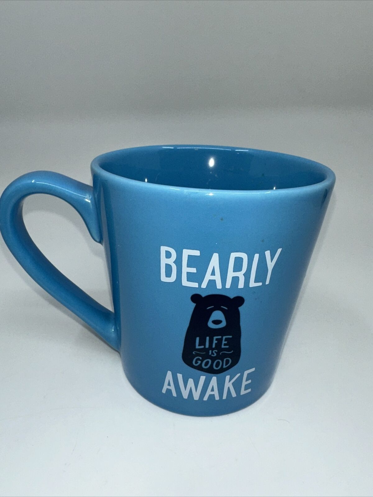 Life Is Good Mug Blue BEARLY AWAKE
