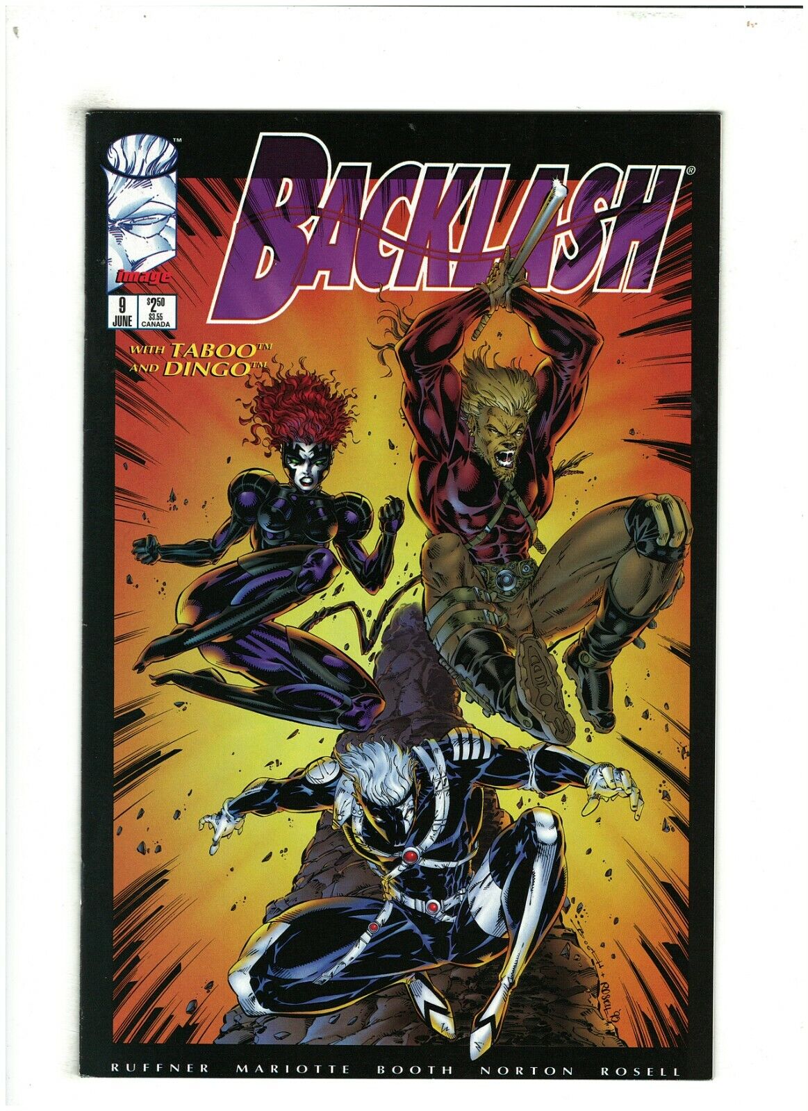 Backlash #9 VF/NM 9.0 Image Comics 1995 Brett Booth
