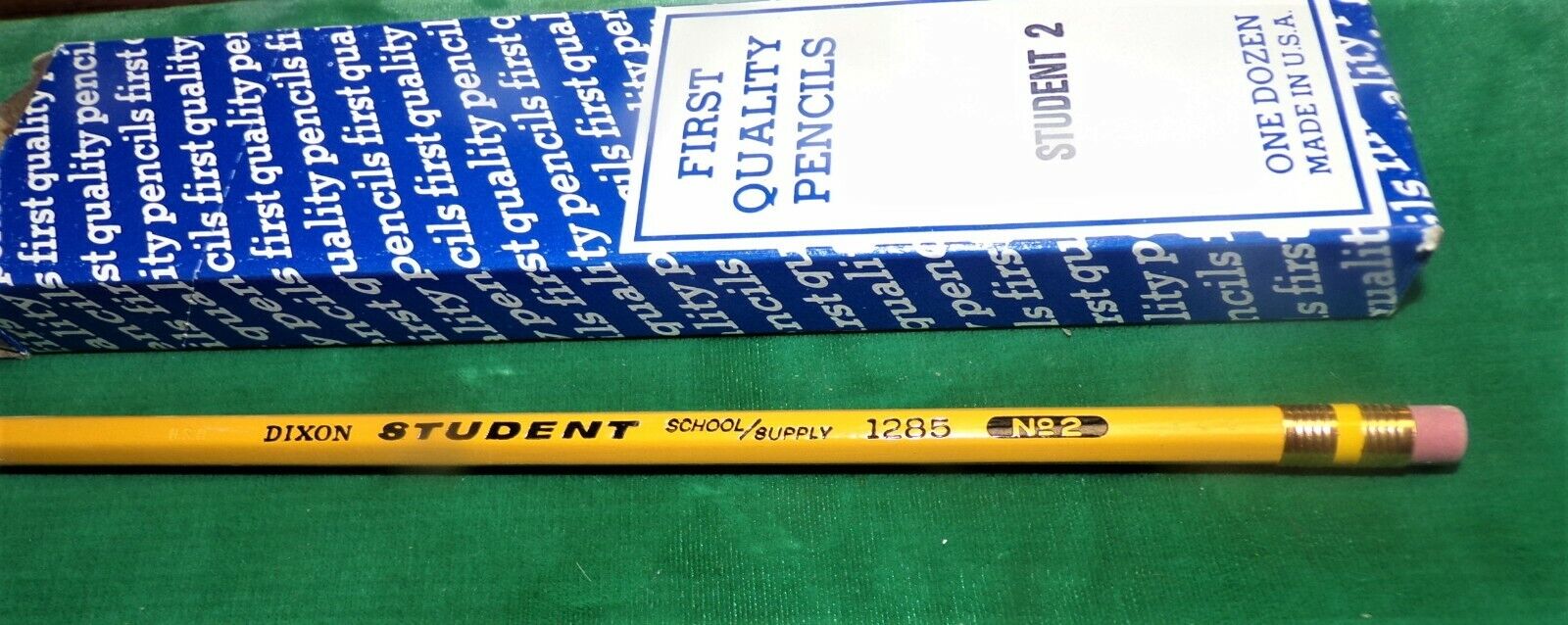 Full Dozen 12 Vintage Dixon STUDENT School Supply No 2 Pencils #1285  NEW NOS