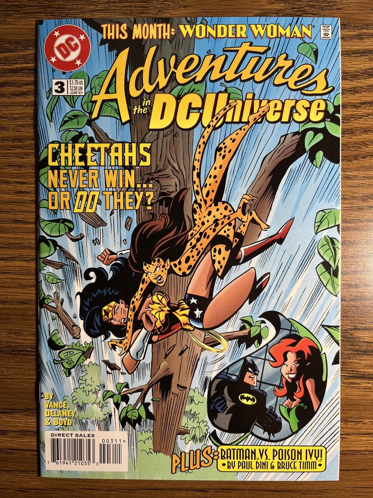 ADVENTURES IN THE DC 3 DIRECT EDITION WONER WOMAN CHEETAH DC COMICS 1997