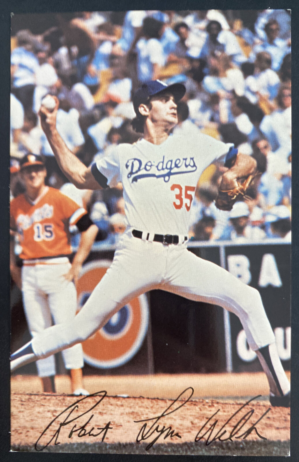 Mint USA Real Picture Postcard Baseball Player Bob Welch Dodgers Signed