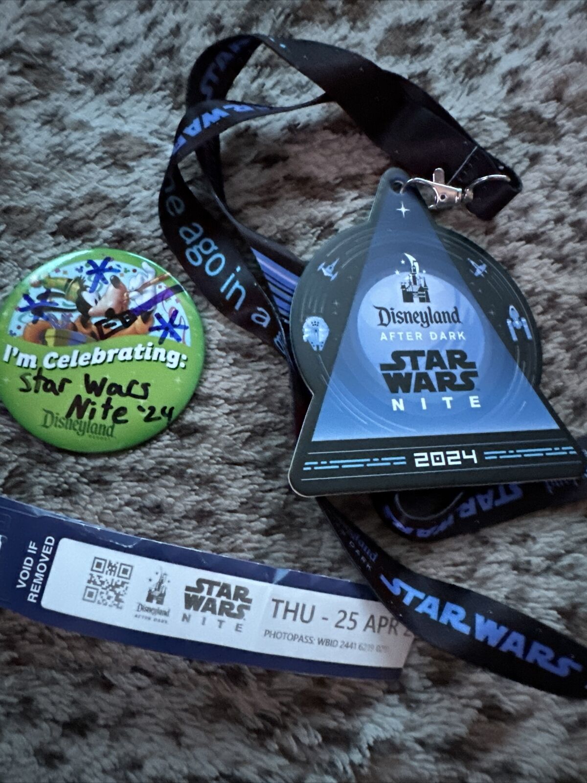 NEW Disneyland Disney After Dark Star Wars Nite 2024 Lanyard, Badge, Button,