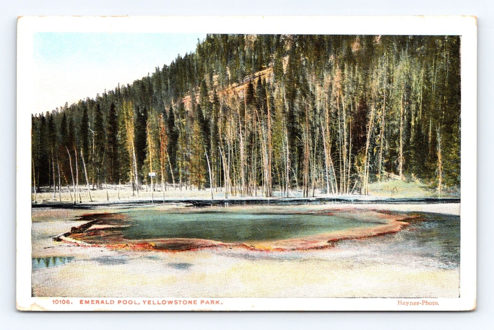 Vintage Old Postcard Yellowstone Emerald Pool 1910-20s Antique
