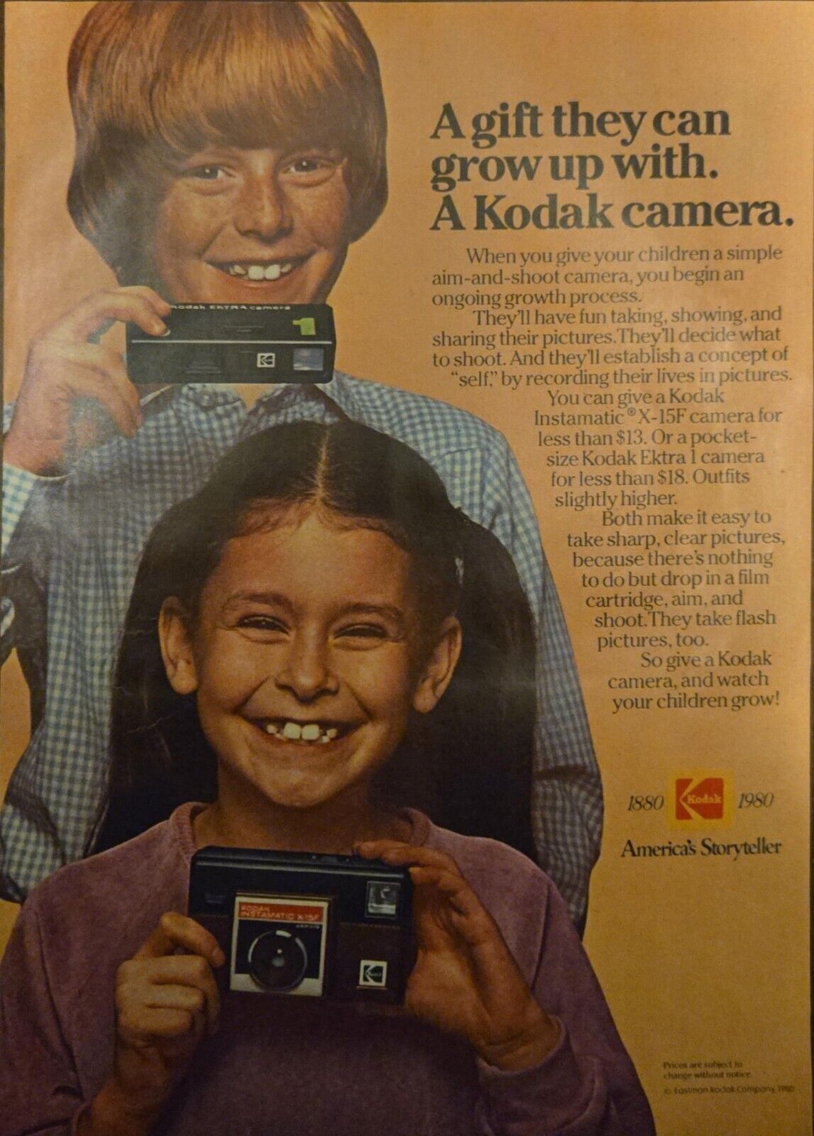 Kodak Instamatic X-15F Print Ad, Kodak Camera Magazine Ad, Kodak Ad, Camera Ad