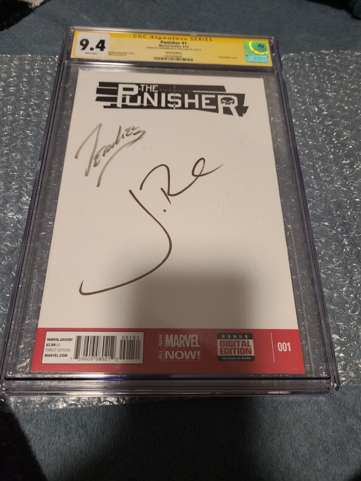 Punisher #1 Sketch editon CGC SS 9.4 Signed by Jon Bernthal, & Jeph Loeb