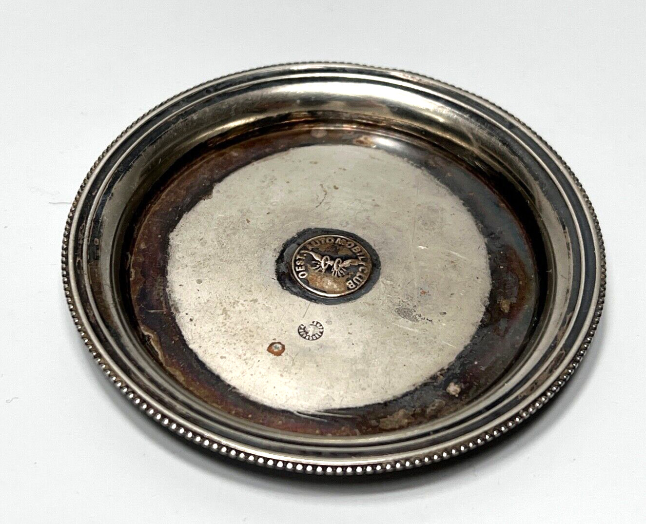 1930s Art Deco Krupp Berndorf Austrian Automobile Club Pin Tray Coin Dish AD