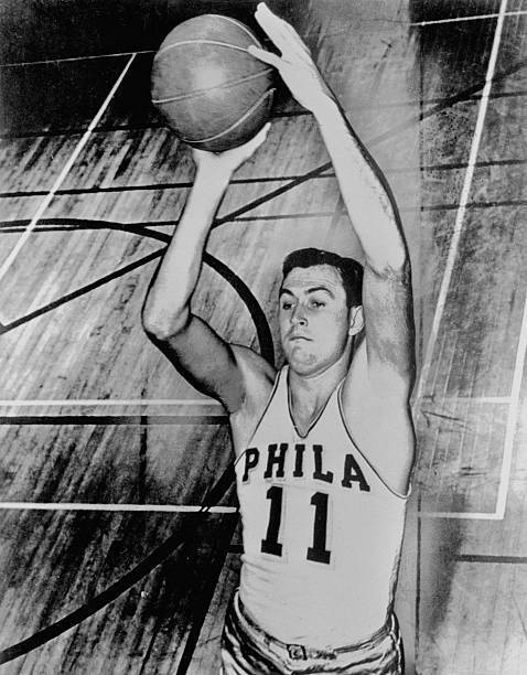 Paul Arizin member Philadelphia Warriors ten seasons led leag- 1955 Old Photo 1