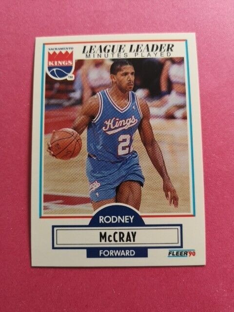 Rodney McCray Sacramento Kings 1990-91 NBA Fleer Basketball Cards #165