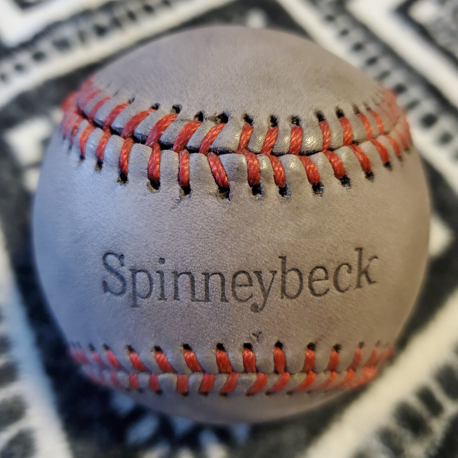 1990\'s Spinneybeck Purple/Gray Red Leather Baseball 