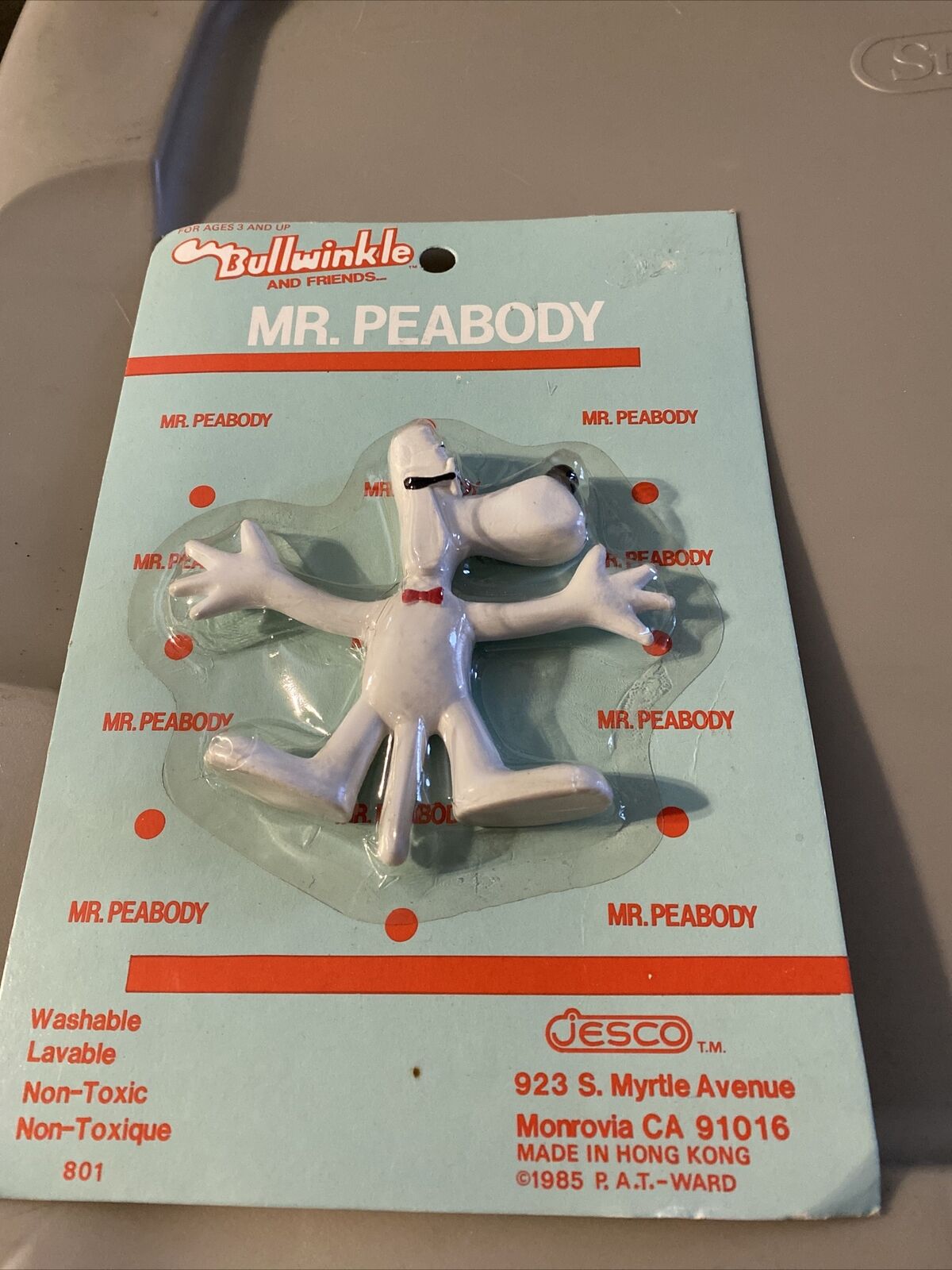 Vintage 1985 Mr. Peabody PVC Bendable Figure by Jesco