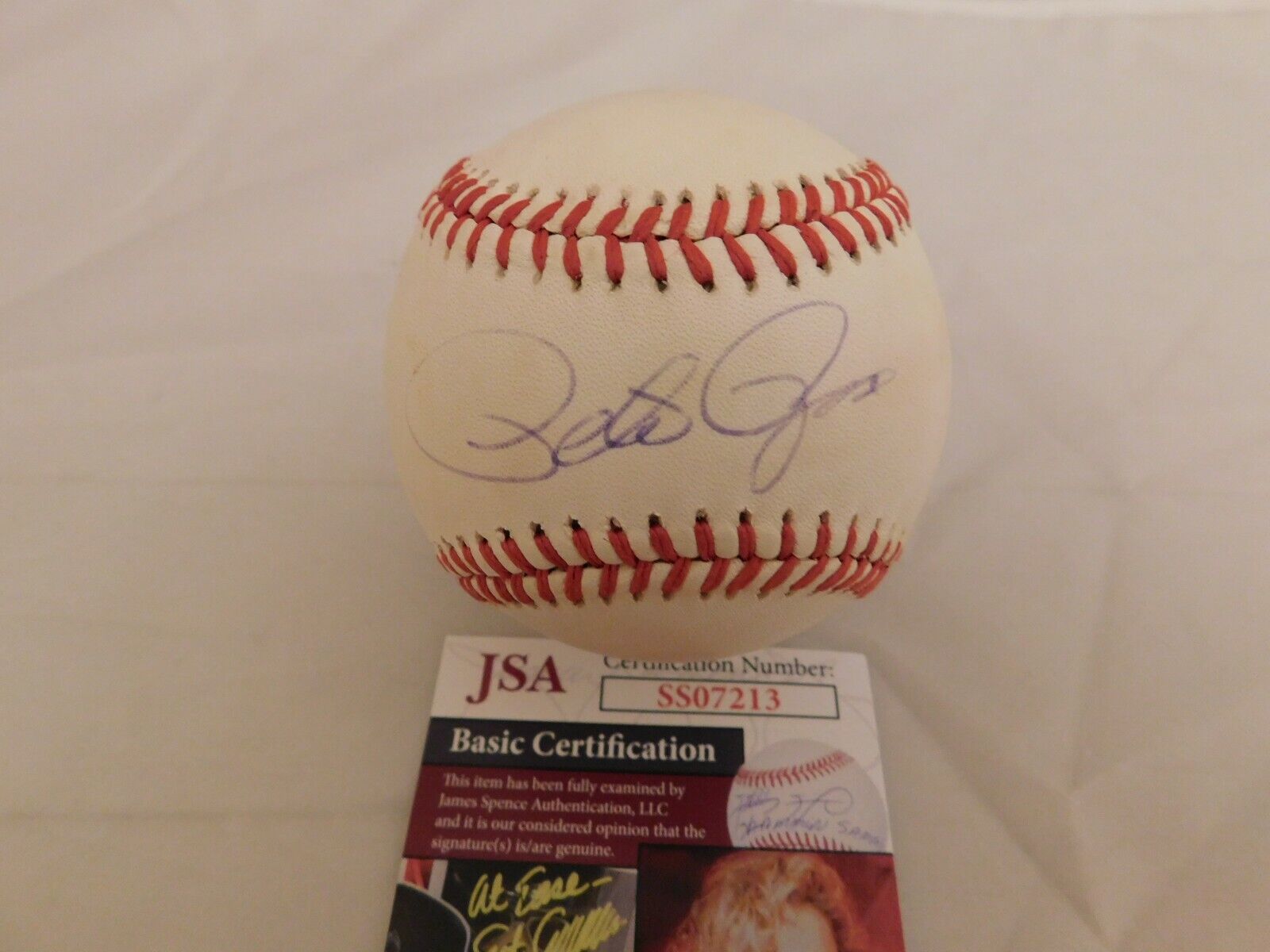 Pete Rose Signed / Autographed ONL Bart Giamatti Baseball JSA COA