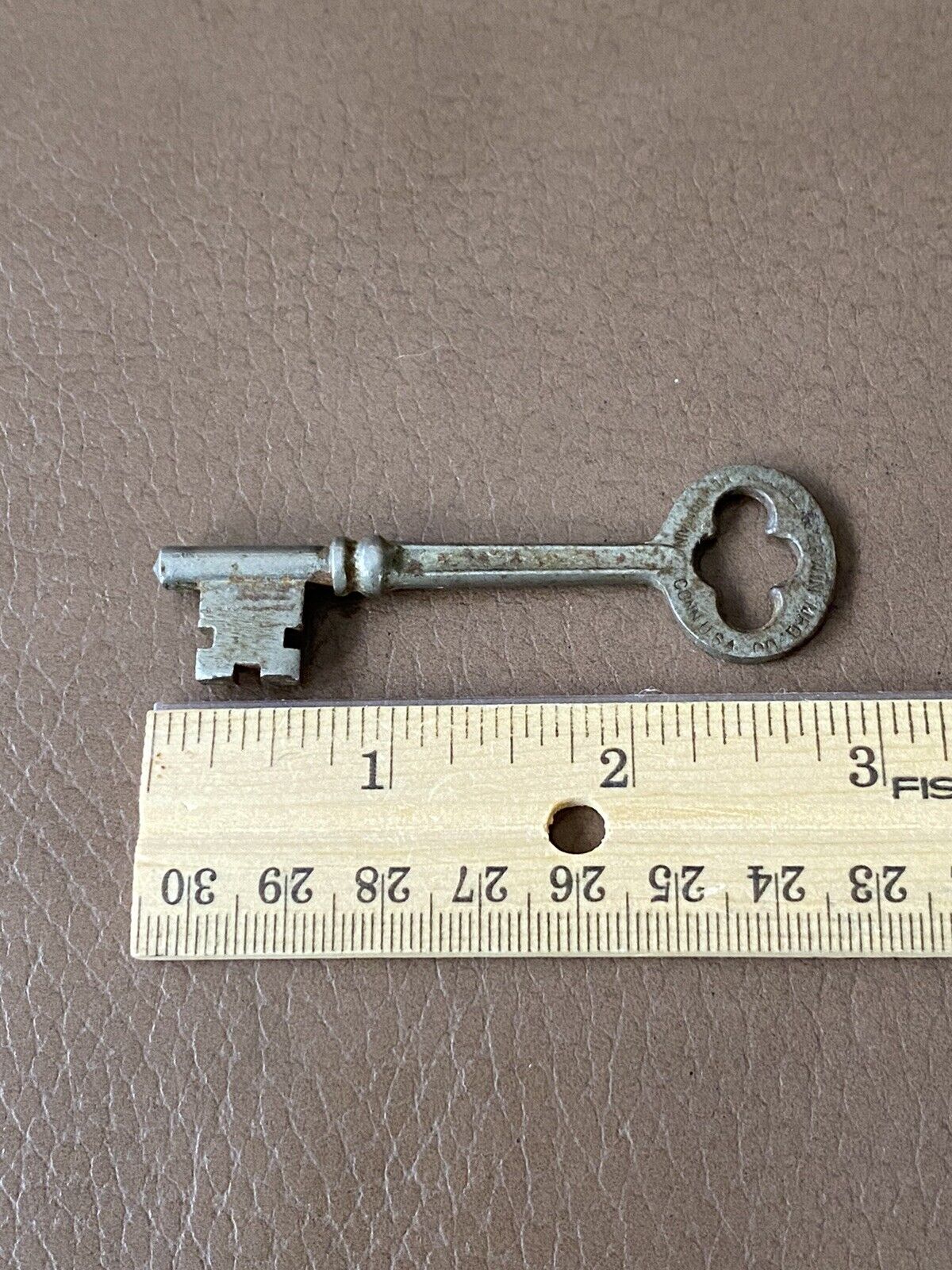 Antique ~  Skeleton Key ~ Steel ~New Britain Conn ~ Pat 1904