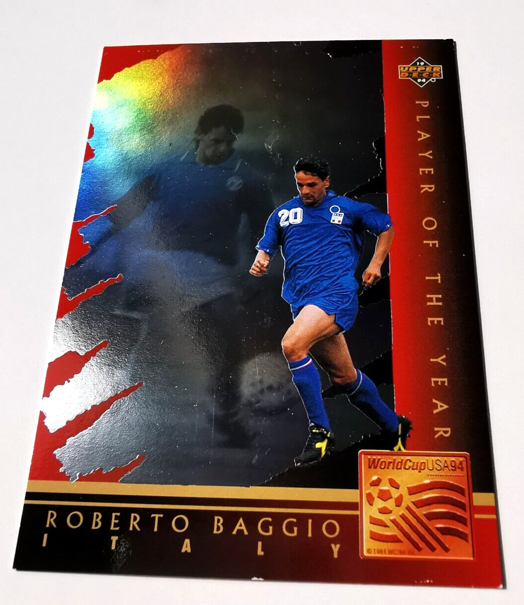 1994 Upper Deck FIFA Wold Cup USA 94 Roberto Baggio Player Of The Year #WC4