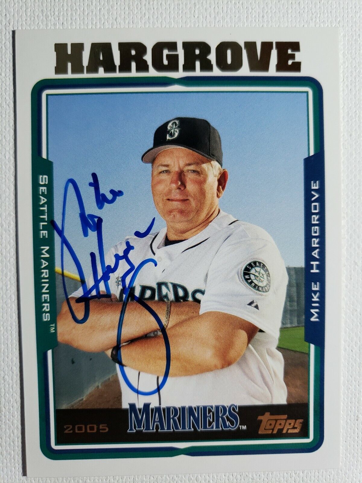 2005 Topps Update Mike Hargrove Auto Autograph Signed Mariners Indians Card UH85