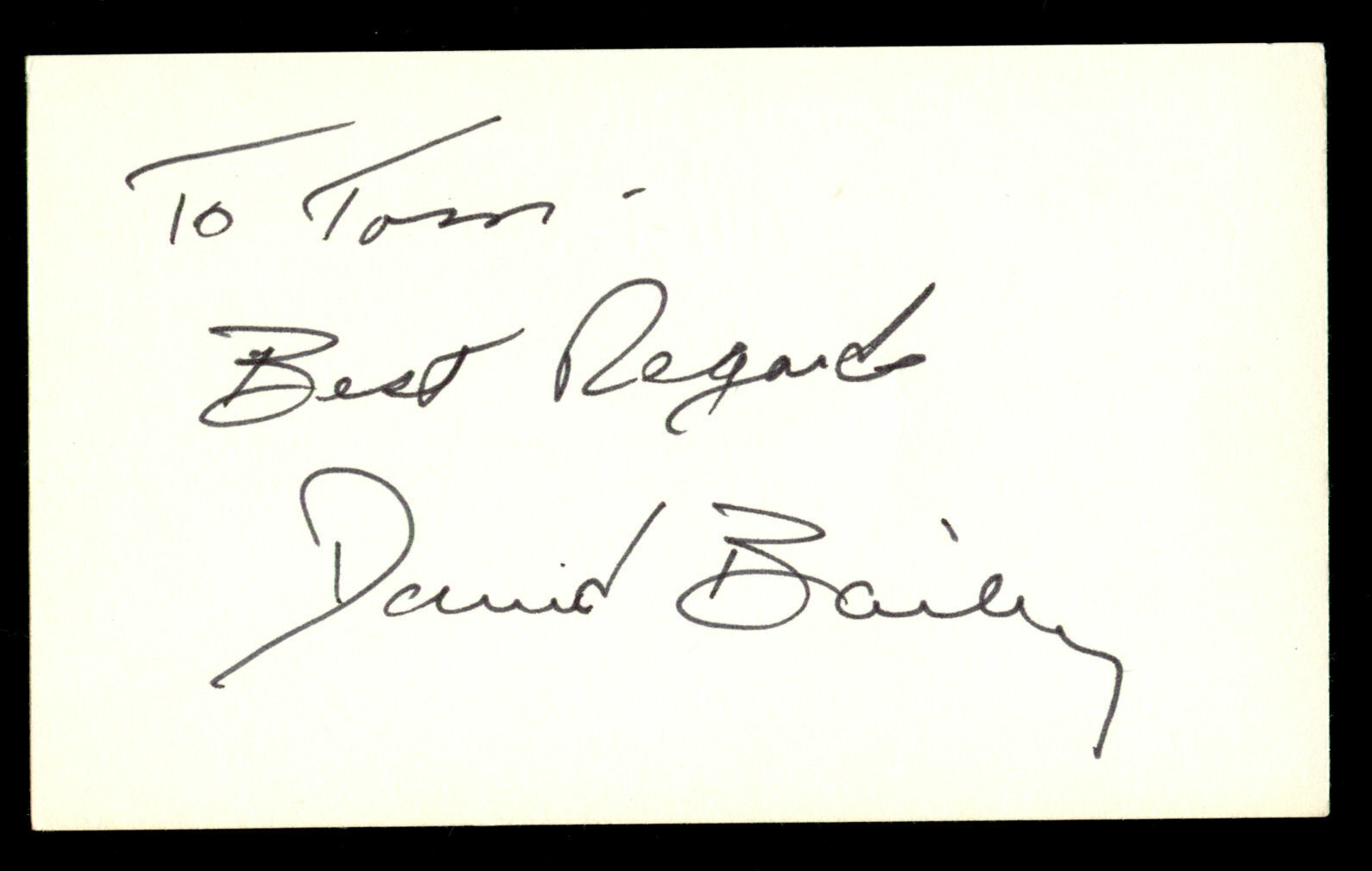 David Bailey (d2004) signed autograph auto 3x5 card Actor: Another World R604