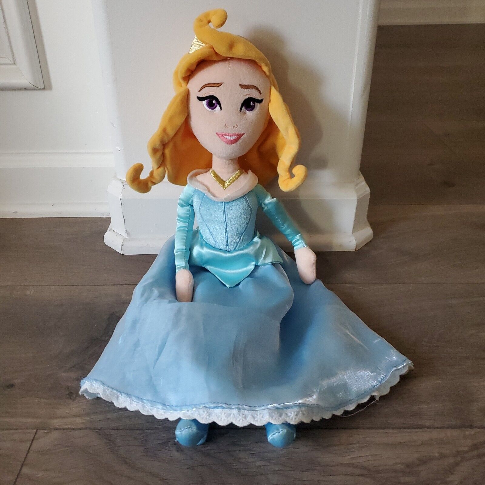 Disney Store Sleeping Beauty 19” Aurora Blue Dress Plush Doll 60th Anniversary
