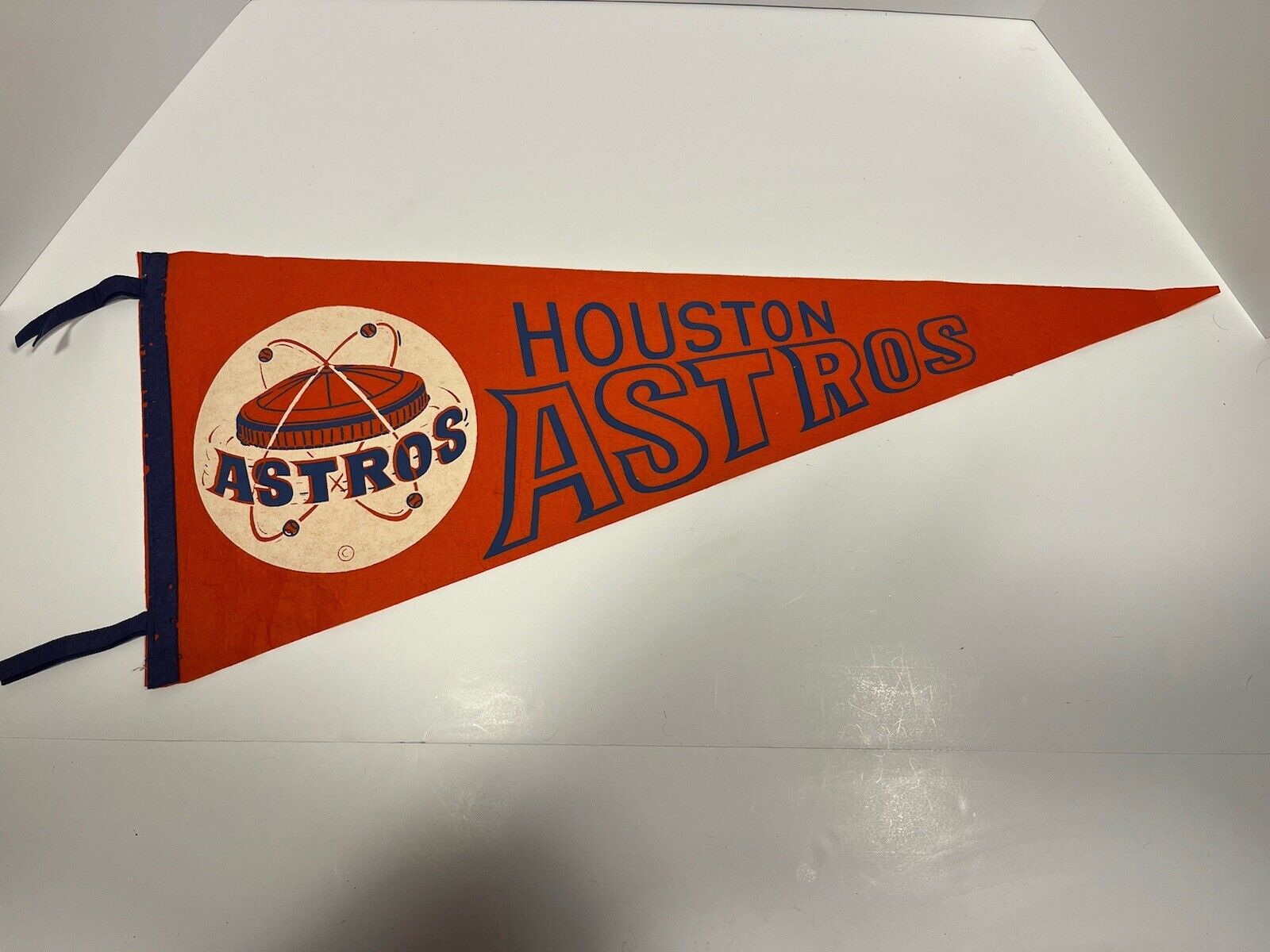Vintage Houston Astros Full Size Souvenir Pennant 1960s/70s Orange MLB