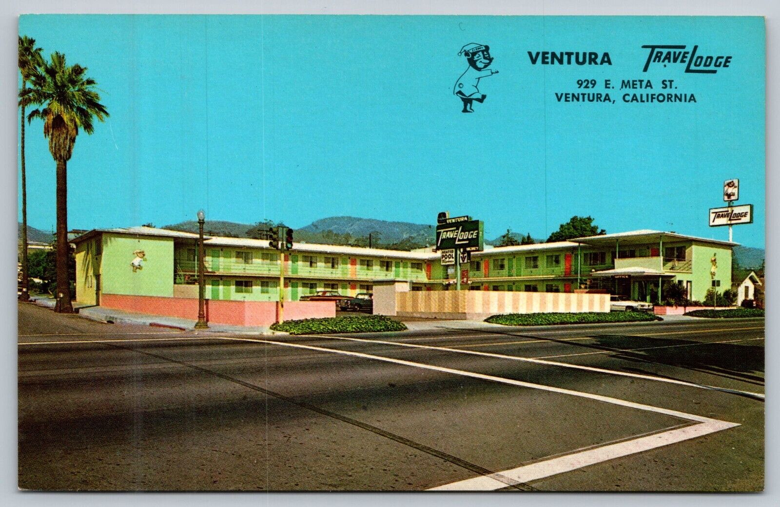 Ventura California Ventura Travelodge Vintage Postcard 