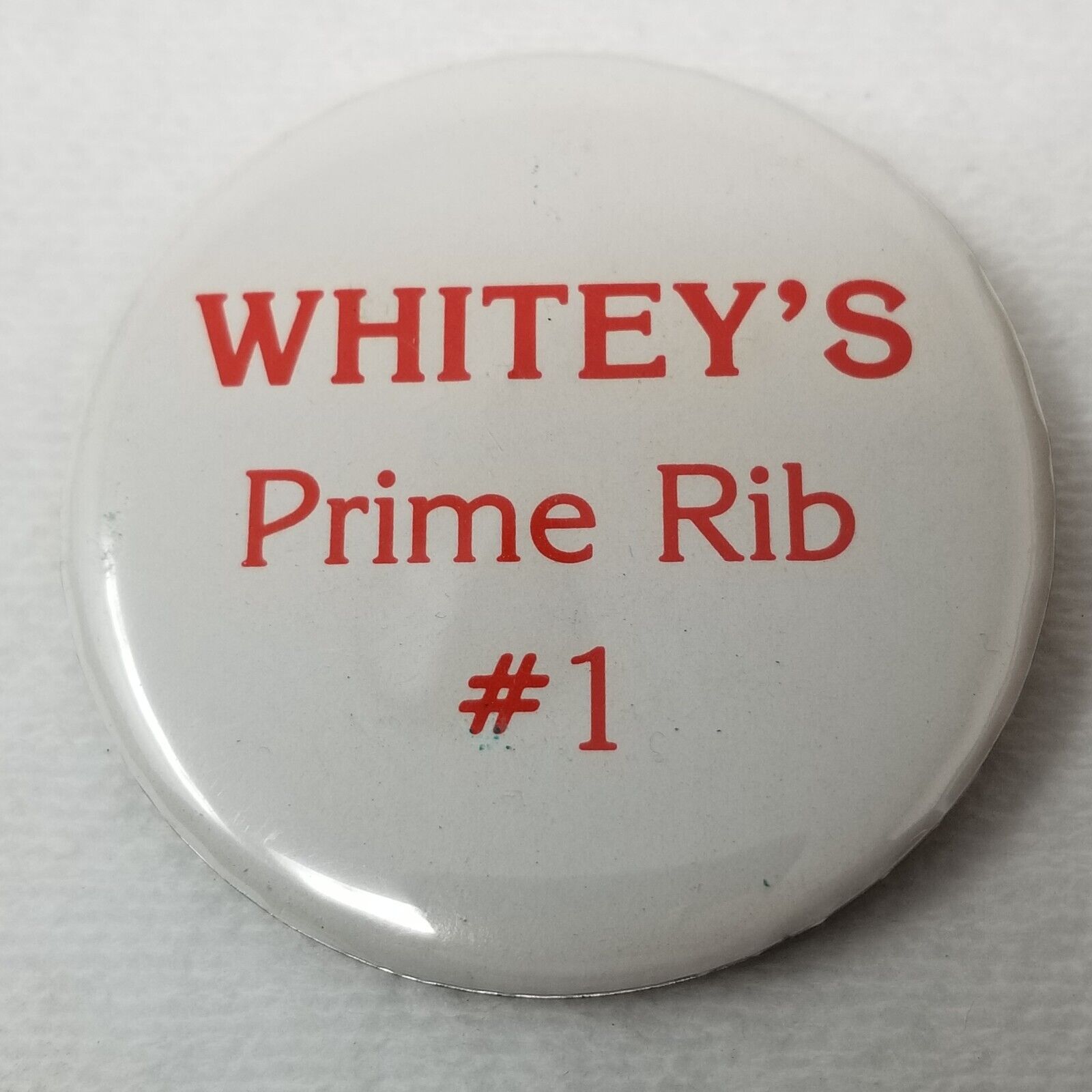 Whitey\'s Prime Rib #1 Button Whitey Herzog Restaurant St. Louis