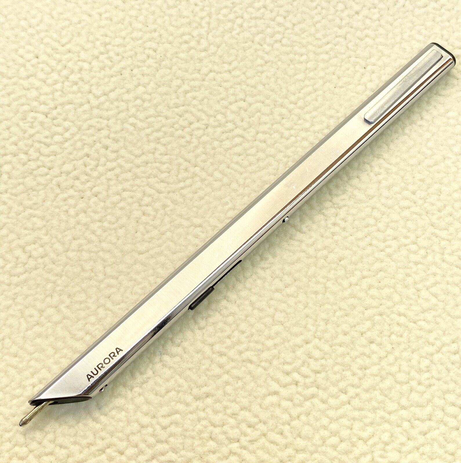 vintage Aurora Thesi All Chrome Ballpoint Pen designed by Marco Zanuso