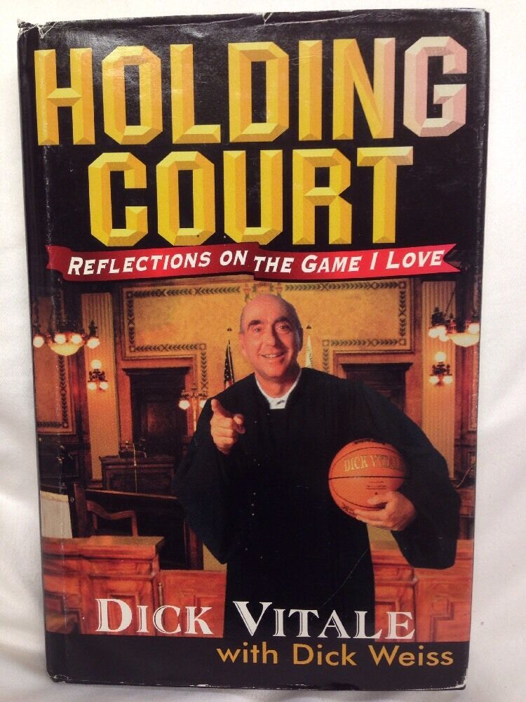 Dick Vitale Signed Book Holding Court NCAA Basketball Autographed