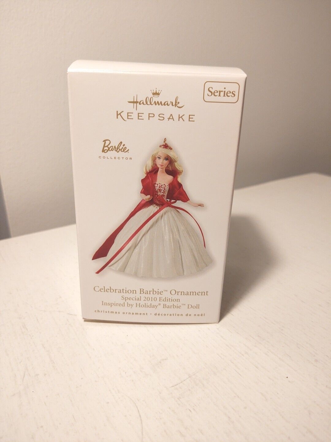 Hallmark Keepsake 2010 Celebration Barbie Ornament #11 In Series Red & White