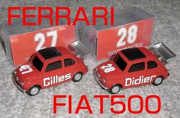 Brumm1/43 Fiat 500 Villeneuve 2 Car Set Ferrari